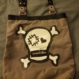 Patchwork skull purse
